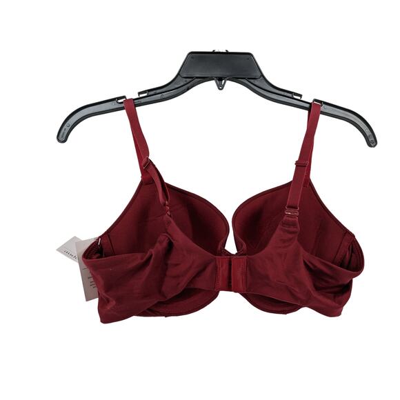 Auden Icon T Shirt Bra 36B Red Full Coverage Underwire Lightly Lined Molded Cups - Picture 2 of 13